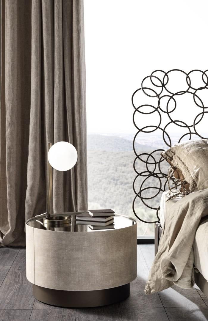 Cantori Круглая прикроватная тумбочка из металла с ящиками Mirto sun-id-1404830 - Вид №3