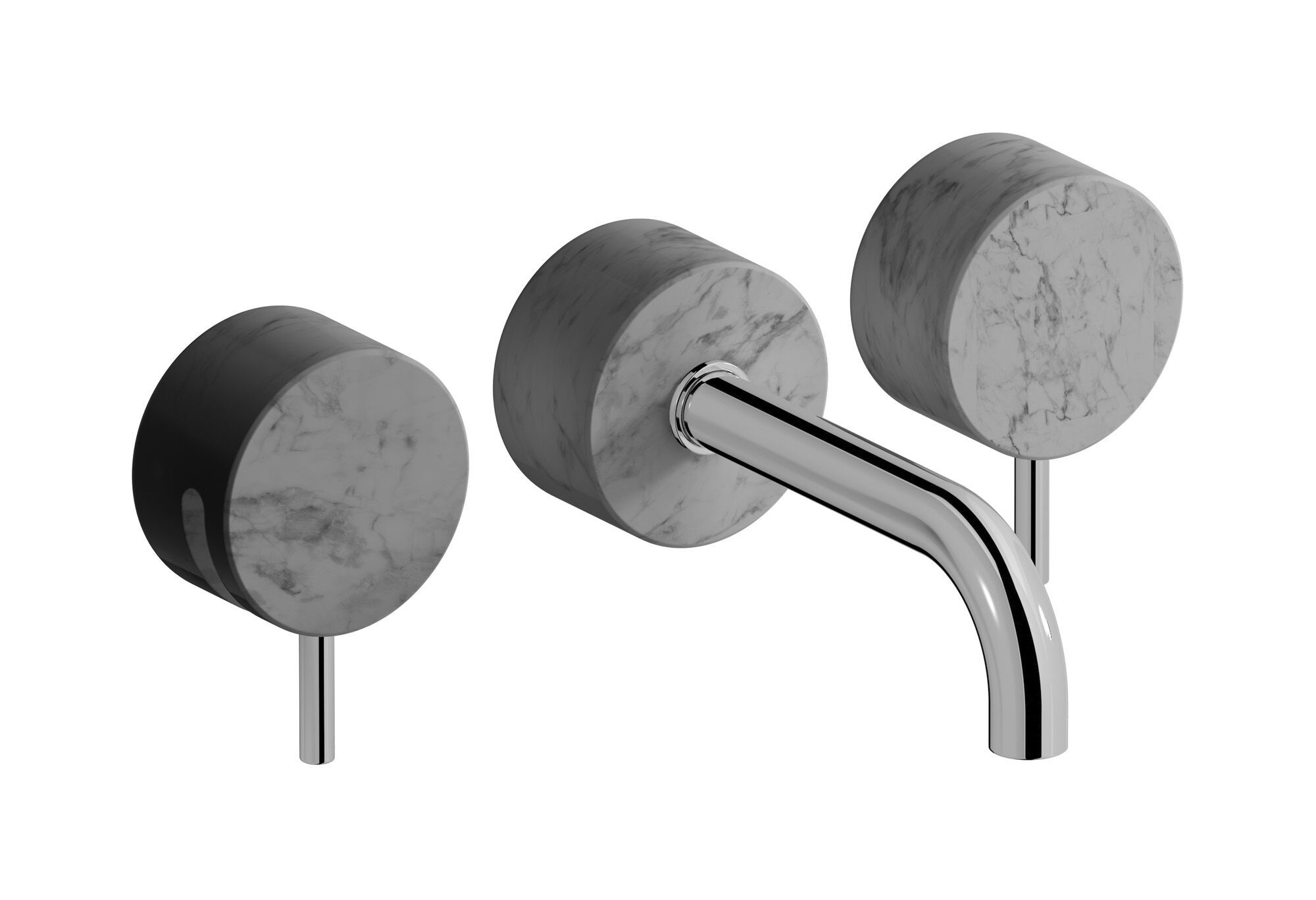 Мраморный настенный смеситель для раковины с 3 отверстиями IB мрамор + мрамор Elle ARCH-00021164 - Вид №1