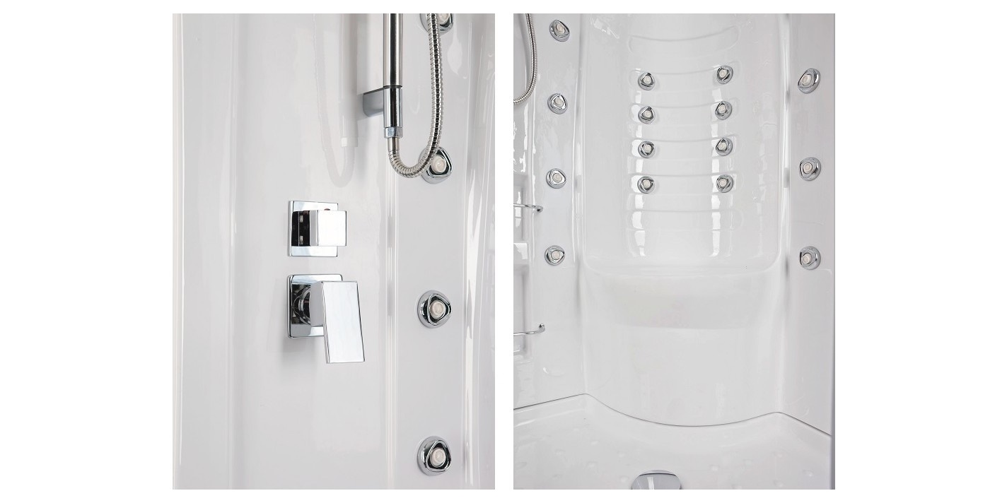 Душевая кабина Aquanet Fiji 95x95 с паром, прозрачное стекло 172258 - Вид №4