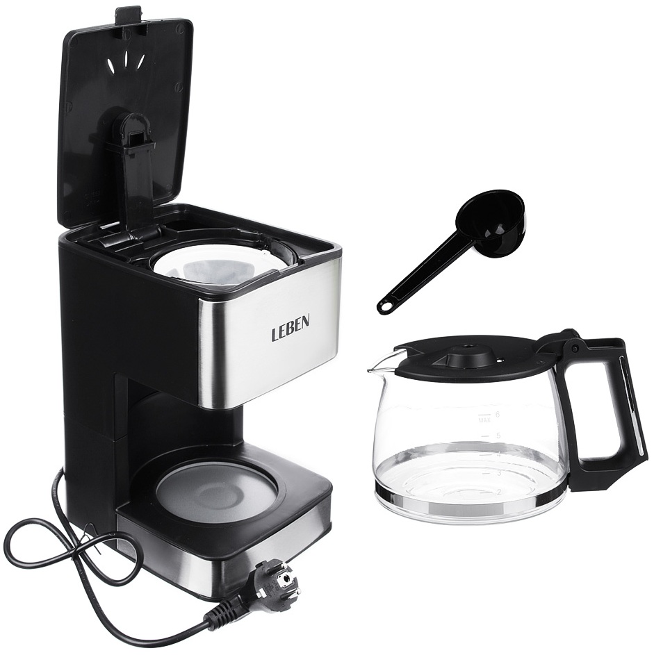 9937568 Кофеварка капельная LEBEN 286-027 черный STDN-0125028 - Вид №1