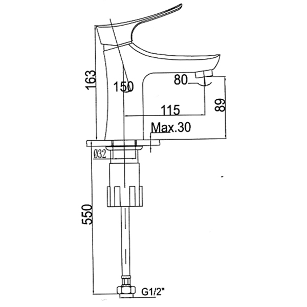 Смеситель для умывальника San Fonte 3767 3767 11161162 - Вид №1