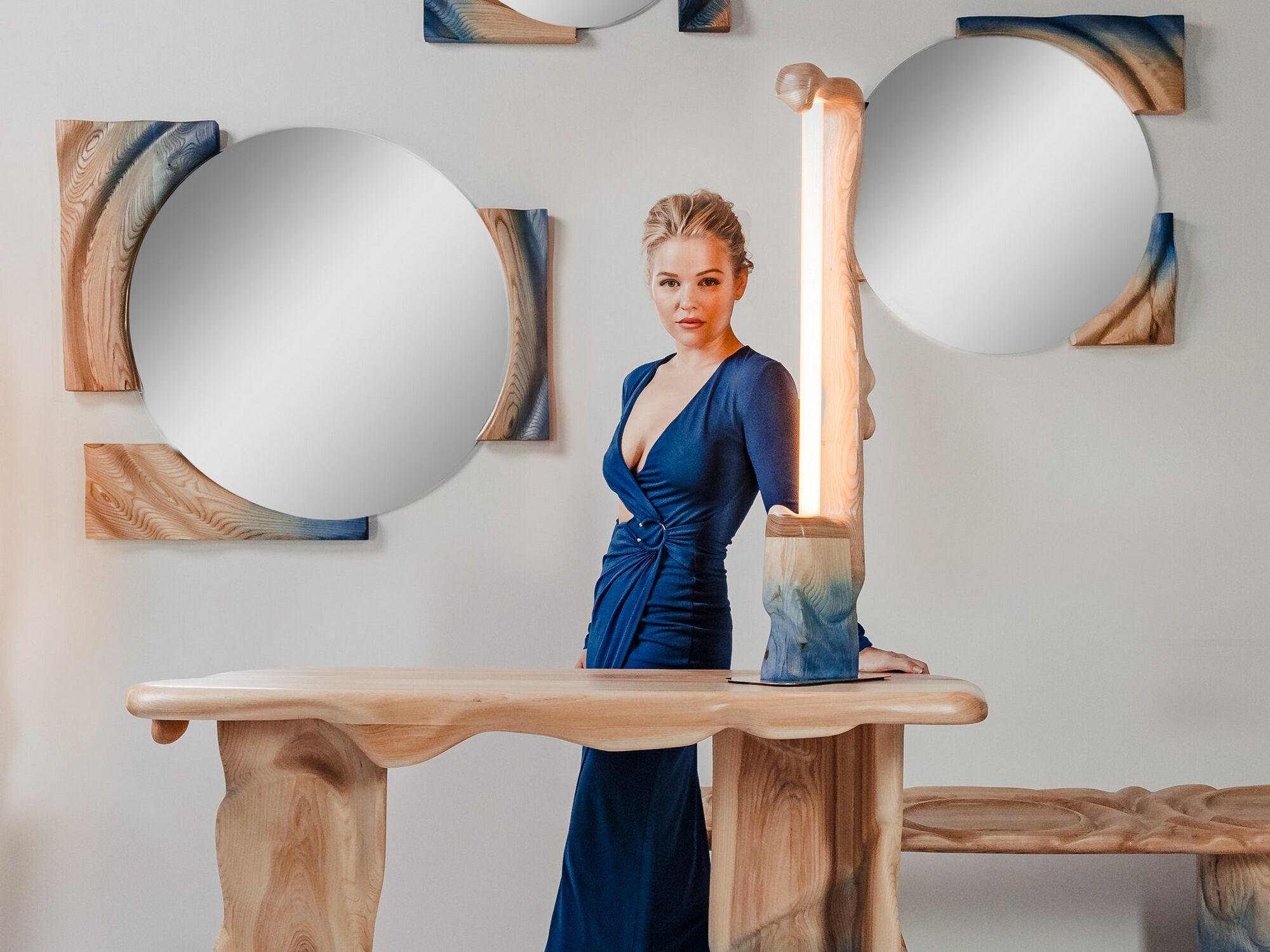 Прямоугольная консоль из ясеня LO Contemporary The Blueprint ARCH-00099916 - Вид №3