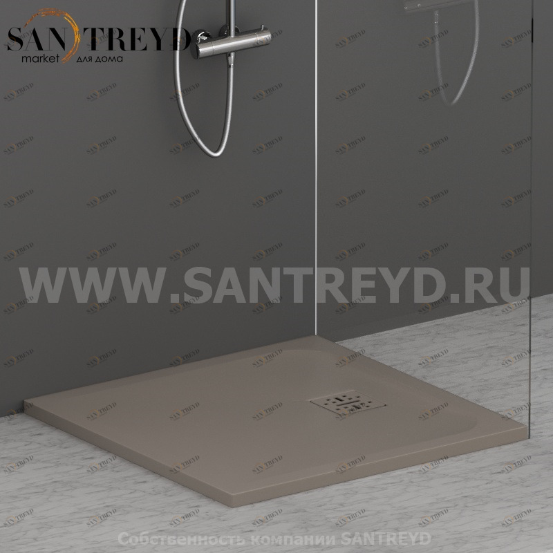 DP08080505 Душевой поддон 80x80 см цвет Кашемир Globo DOCCIAPIETRA Италия Ceramica Globo