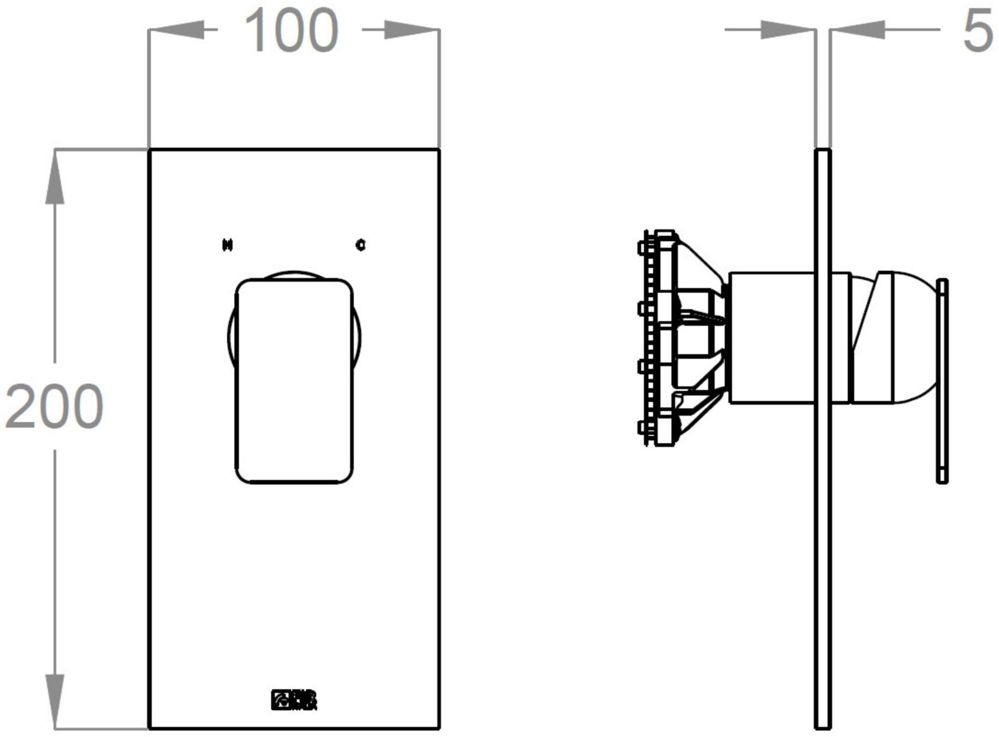 Fir Italia Смеситель для душа из нержавеющей стали с тарелкой Playsteel 58 5850158 - Вид №1