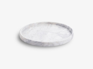 Круглый поднос из каррарского мрамора