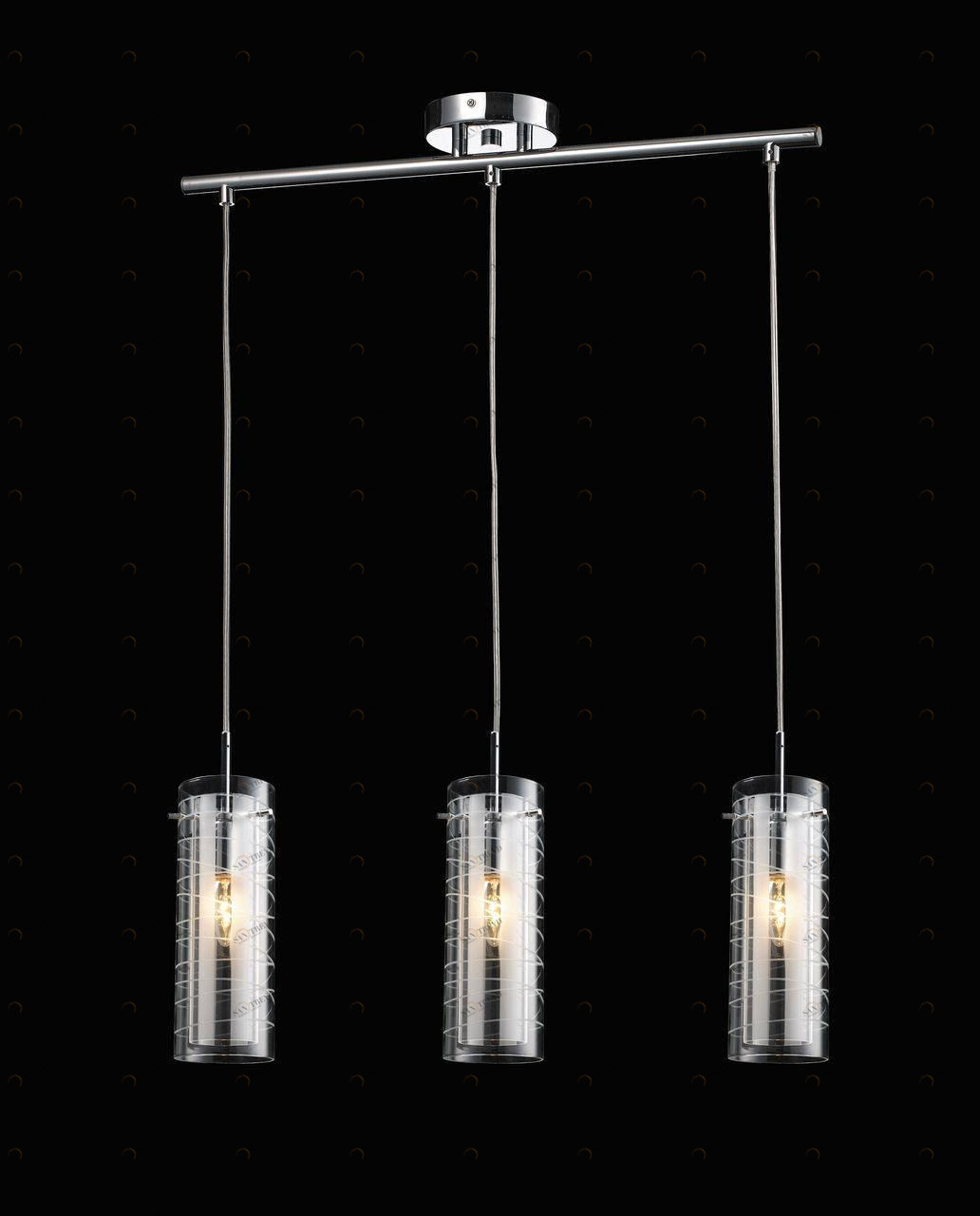 Подвесной светильник ST Luce Таргет 3 лампы SL980.103.03 ST LUCE SL980 070333 Прозрачный;серебро 