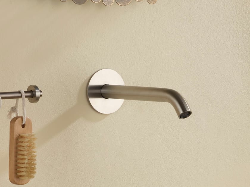 Настенный дозирующий носик из нержавеющей стали для умывальника Ritmonio Diametro35 Inox Concrete ARCH-00004749