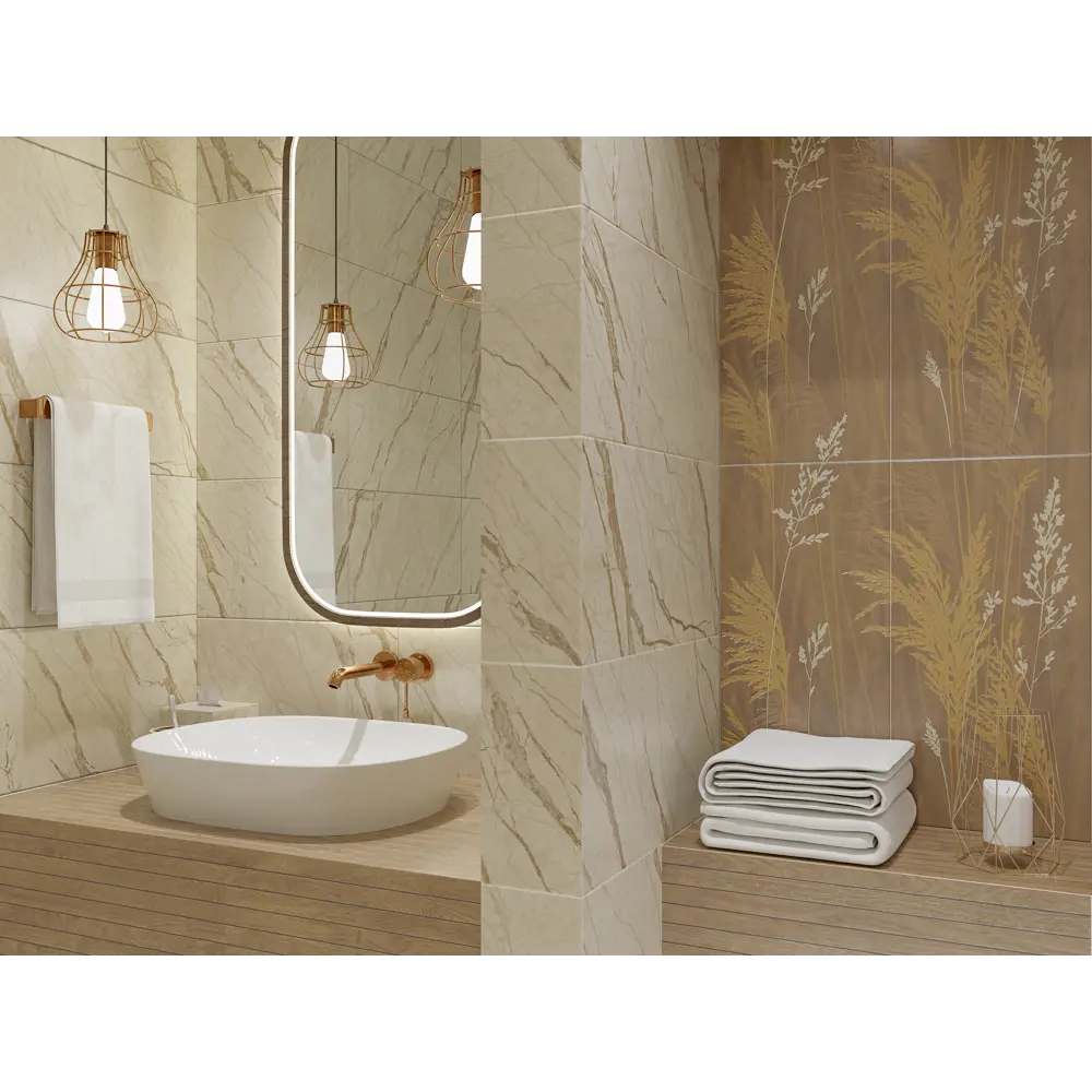 Плитка настенная Azori Forest Naturale 31.5x63 см 1.59 м² матовая цвет бежевый мрамор STLM-2119180 - Вид №7