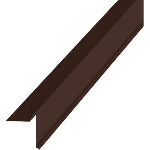 Планка ветровая для гибкой кровли 60x90 мм 2 м 0.4 мм RAL 8017 коричневый 85165339 STLM-2200723