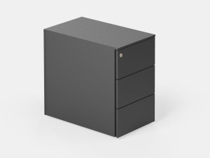 Окрашенный металлический офисный комод с замком