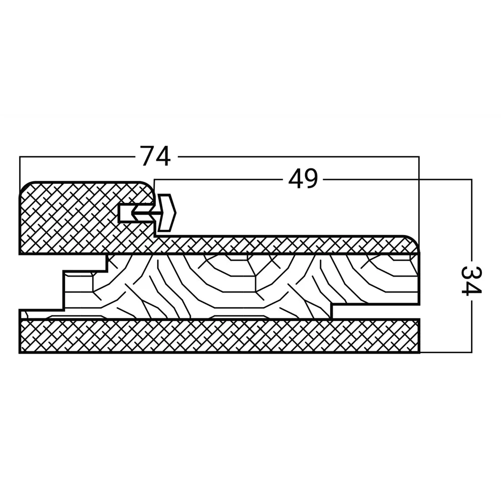 Коробочный брус Твинвуд 2100x74 с уплотнителем эмаль цвет белый BELWOODDOORS STLM-2204888 - Вид №3