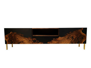 Мебель для телевизора из смолы и орехового дерева