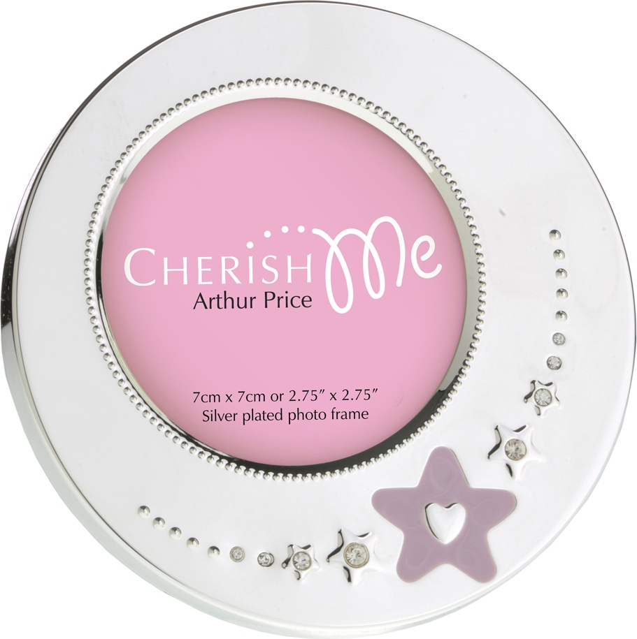 10590072 Arthur Price Фоторамка круглая для девочек Arthur Price "Чериш" 7см (посеребрение), п/к Посеребрение 