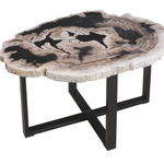 FUBR039 Приставной столик из окаменелого дерева ijlbrown  - Вид №2