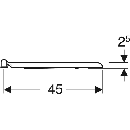 572840000 Сиденье унитаза Geberit Renova Comfort, безбарьерное, прямоугольный дизайн Geberit  - Вид №4
