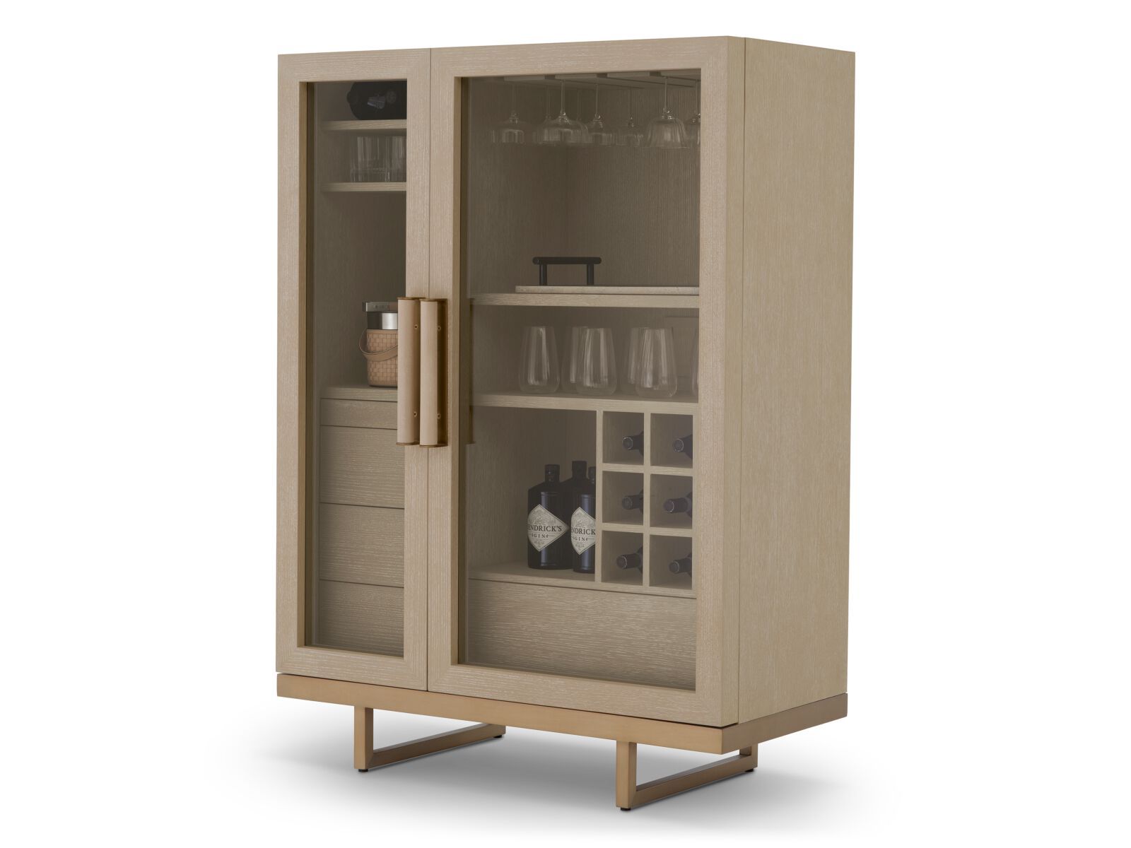 Деревянный и стеклянный барный шкаф Eichholtz CONNAUGHT ARCH-00147578 - Вид №1