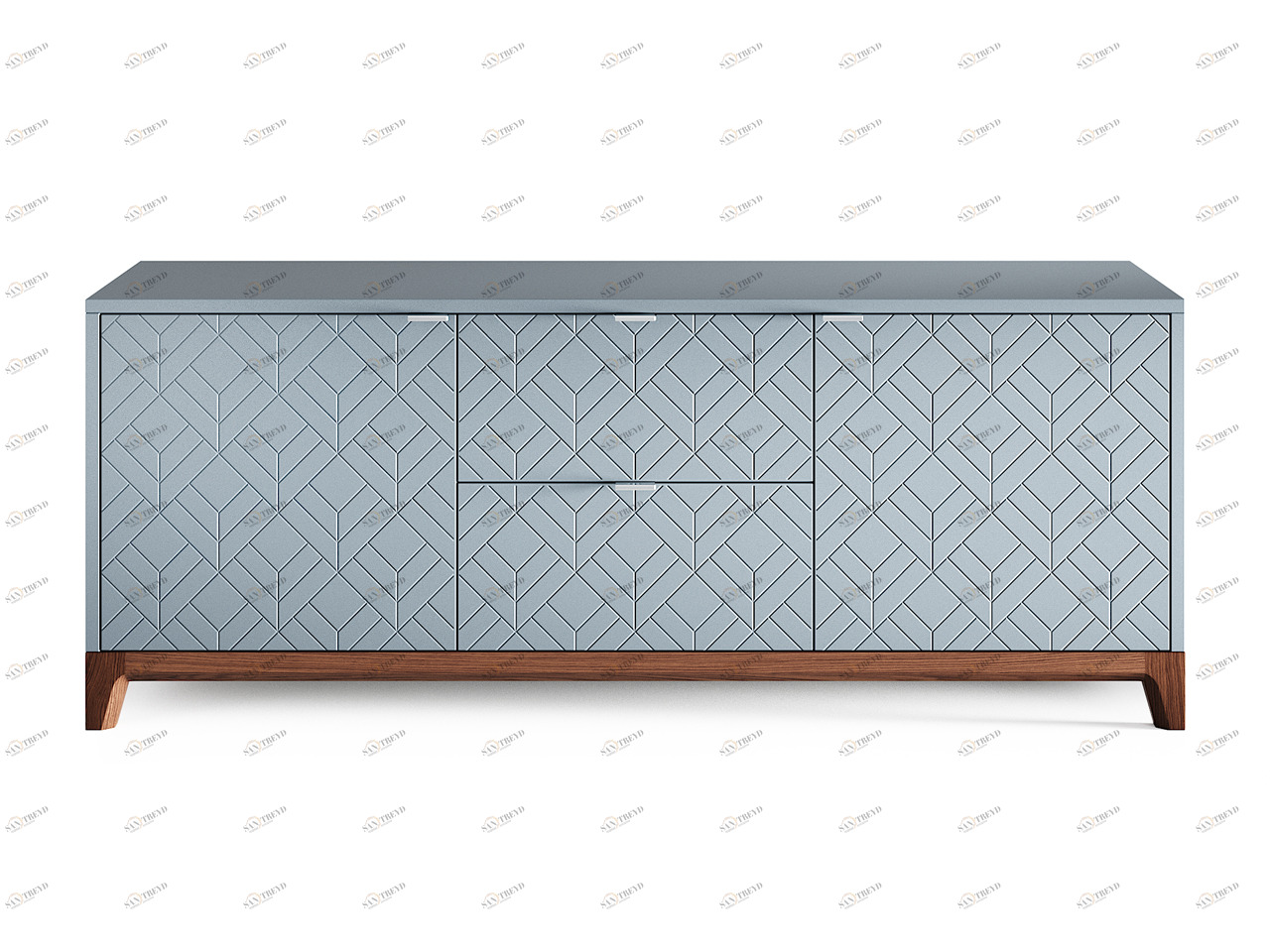 Тумба под телевизор с ящиками серо-голубая Case THE IDEA  210245 Серый 