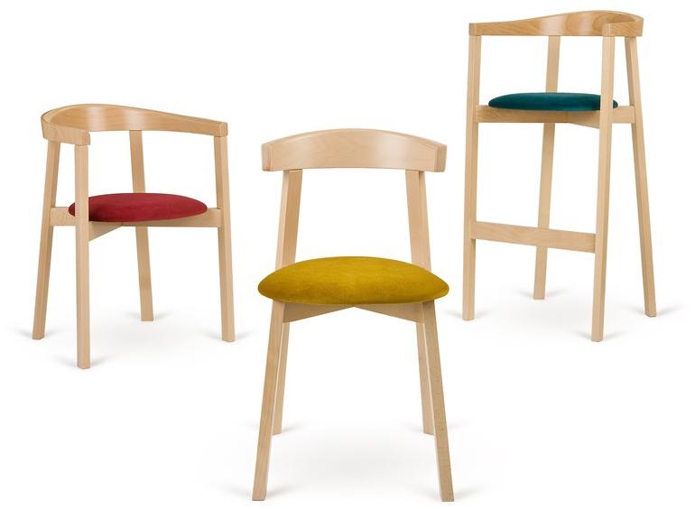 Paged Штабелируемый стул из бука с открытой спинкой Uxi sun-id-1475469 - Вид №3