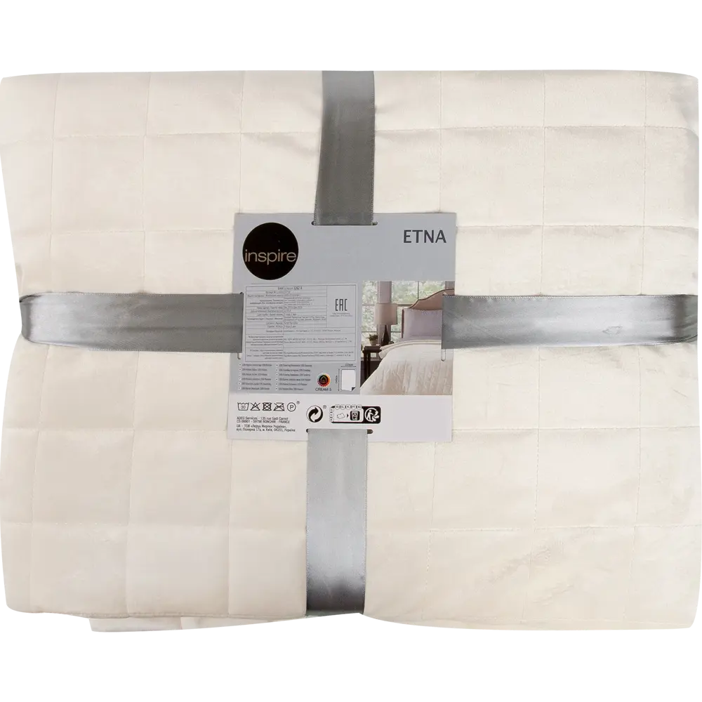 INSPIRE Velvet Etna - Стеганое покрывало кремового цвета 220×240 см 82344954 STLM-0025015 - Вид №3