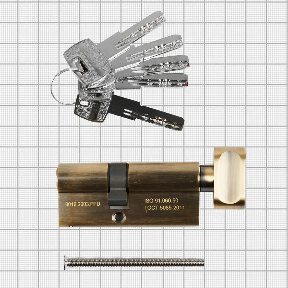 Цилиндровый механизм APECS Pro LM-70 с защитой от взлома, бронза 84168038 SM STLM-0046654 - Вид №4