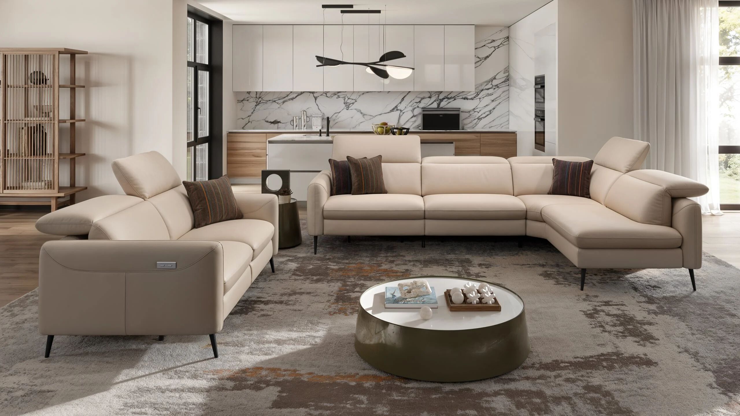 2-местный кожаный диван Sofanella Мессина ARCH-00119834 - Вид №3