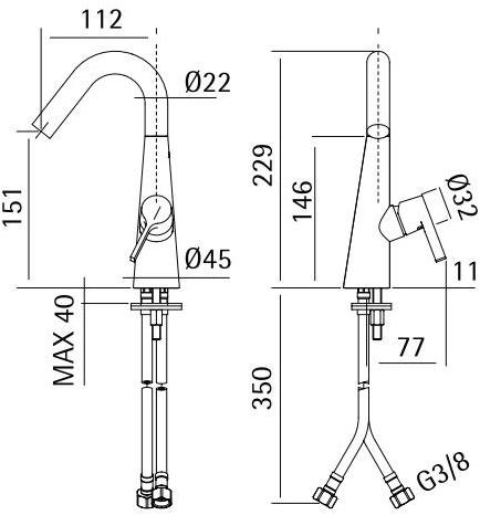 Quadrodesign Смеситель для умывальника Volcano sun-id-1416993 - Вид №1