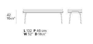 Мягкая скамейка из кожи и ткани Bolzan Gabri ARCH-00081059 - Вид №2