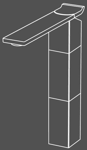 Radomonte Смеситель для раковины, однорычажный, настольный, из нержавеющей стали Okami Okm3 - Вид №3