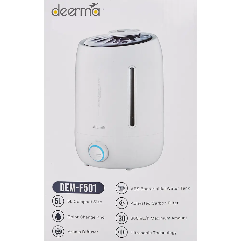 Увлажнитель воздуха ультразвуковой Deerma DEM-F501 5 л с аромадиффузором цвет белый 82714755 STLM-2039641  - Вид №4