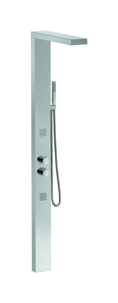 Настенная душевая колонна с термостатом, сталь полированная WE ARE IB ma800cc Chrome Indoor Shower