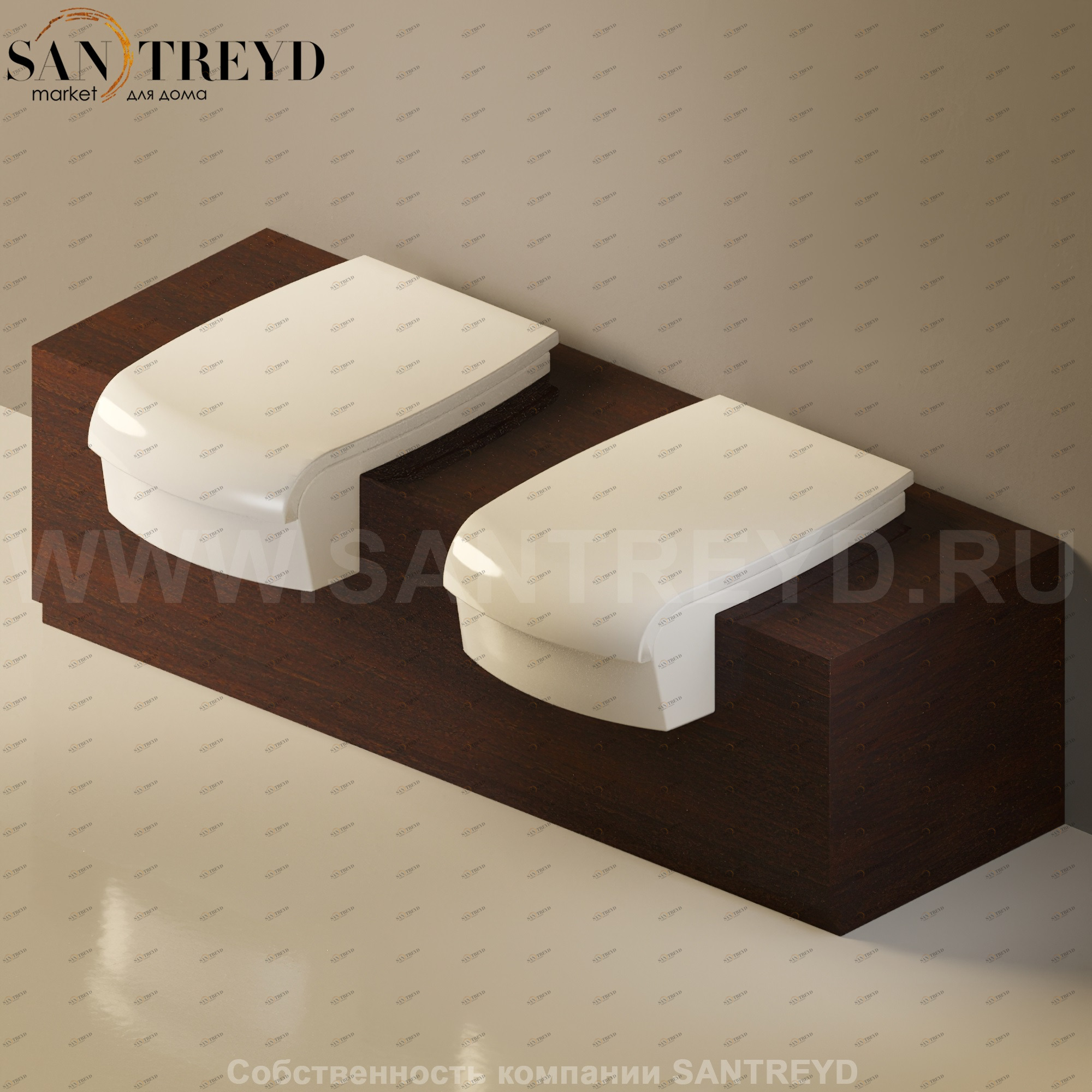 Flaminia UNA Консоль для унитаза и биде от 135 до 200 см темный дуб UNA200WB.WD Ceramica Flaminia UNA200WBWD