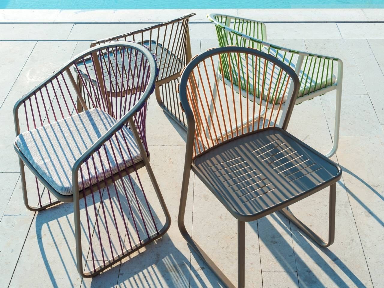 Садовый стул из нержавеющей стали с подлокотниками Coro Sally ARCH-00025104