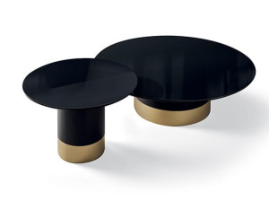 Круглый Хрустальный журнальный столик с металлическим основанием