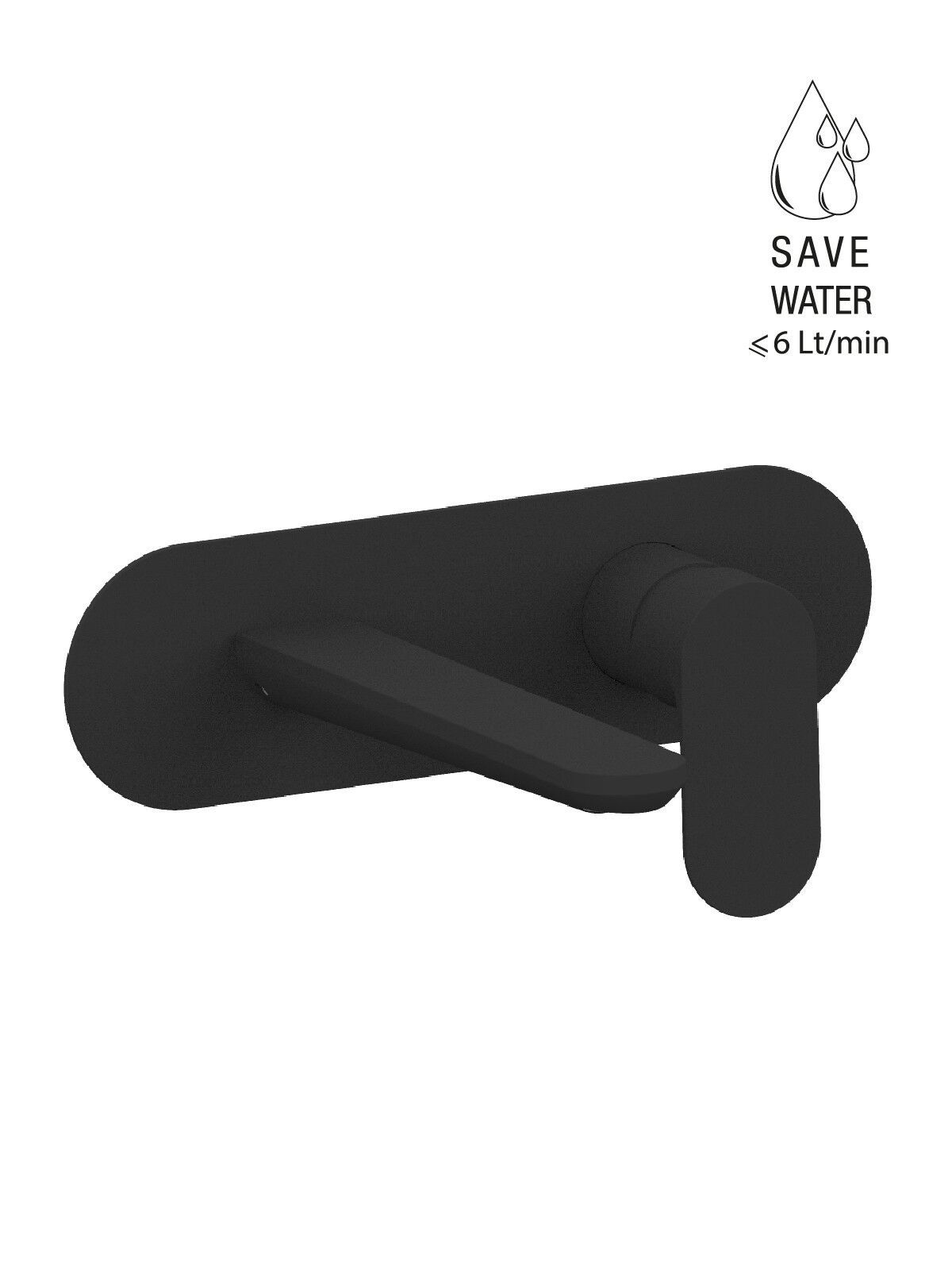 Настенный смеситель для раковины с пластиной без слива Rubinetterie Frattini Lea ARCH-00115506 - Вид №15