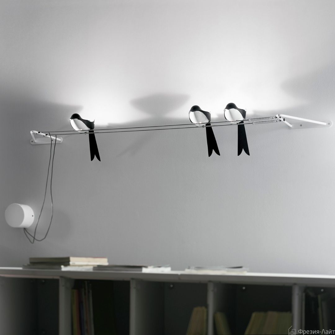 Martinelli Luce 1249/3/L/1 настенный светильник в виде ласточек 118899