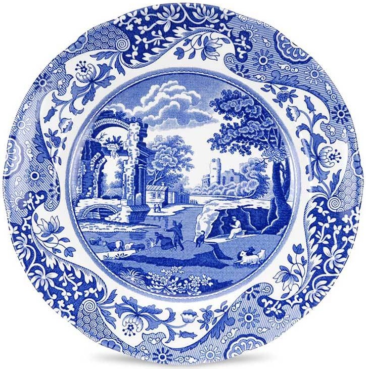 10574576 Spode Тарелка закусочная Spode Голубая Италия 18см, фаянс Фаянс 
