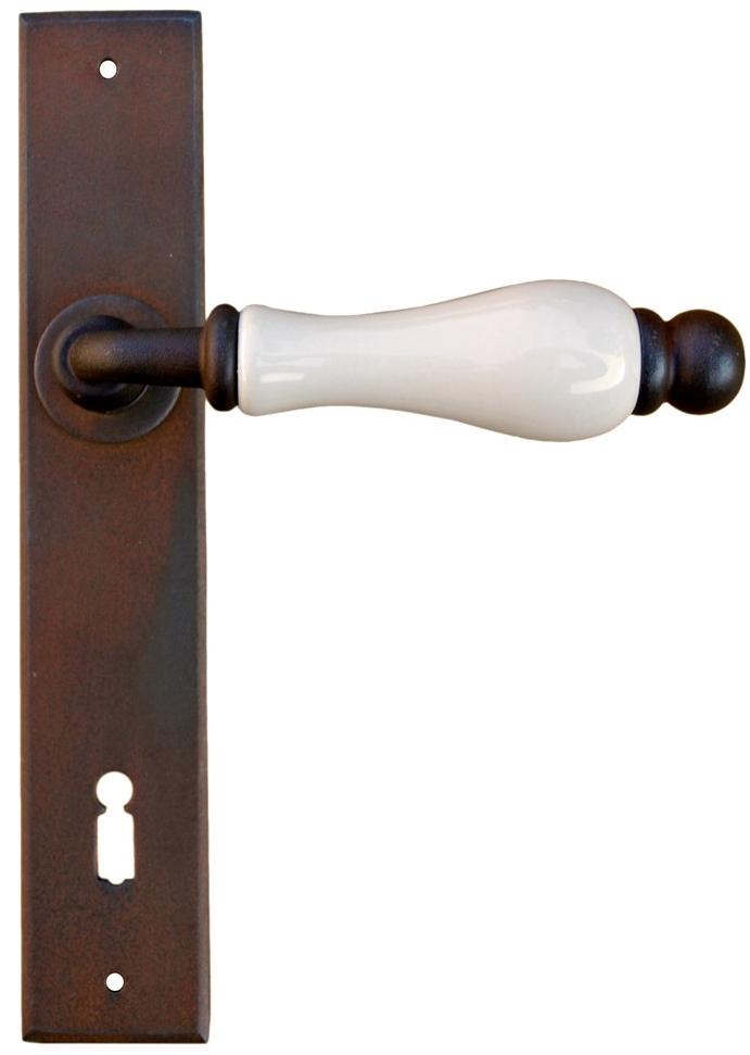 Galbusera Ручка из железа и фарфора на тарелке Amsterdam 5-10 +d13 / 5-10 +d9 - Вид №1