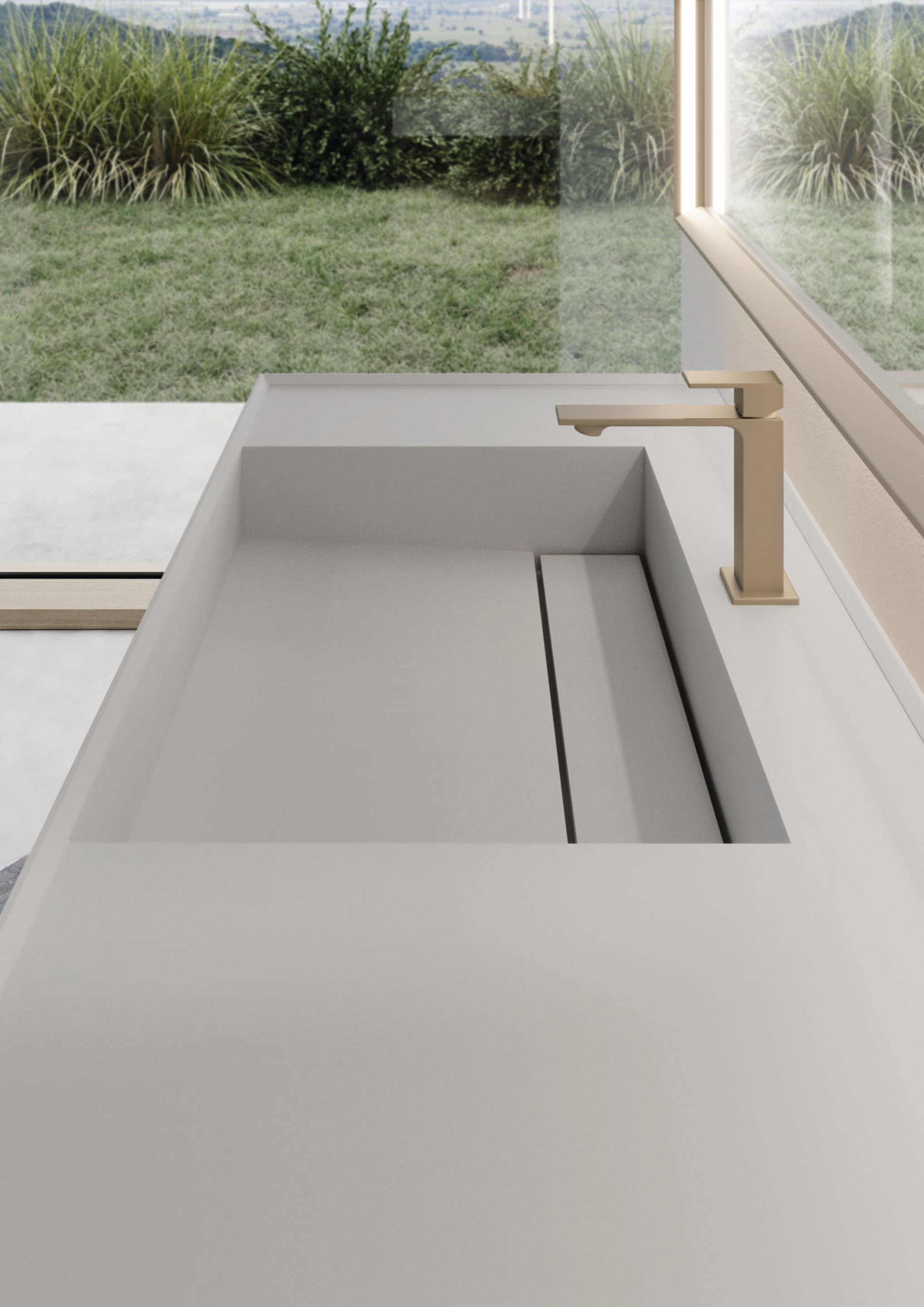 Подвесной туалетный столик с зеркалом Ideagroup Seventy Form ARCH-00070164 - Вид №1