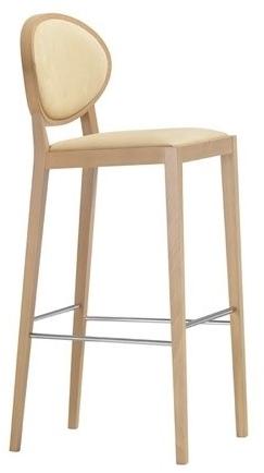 Andreu World Стул высокий, обитый буком, со спинкой Zarina Bq1722 / bq1730 - Вид №1