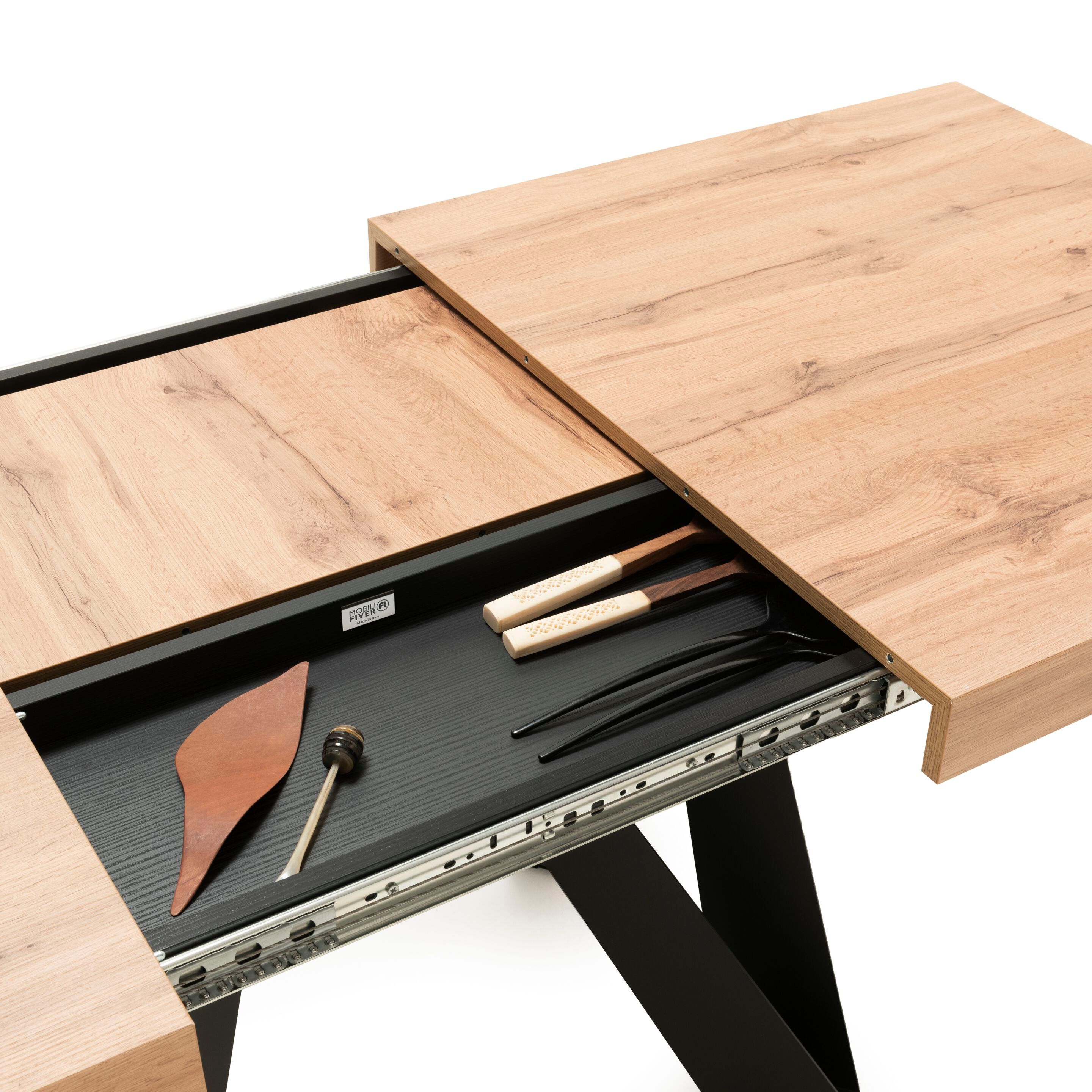 Выдвижной прямоугольный стол из железа с меламиновой столешницей Mobili Fiver ROMINA ARCH-00069646 - Вид №82