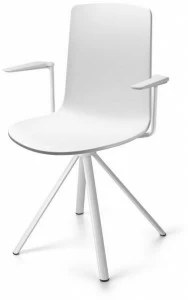 ENEA Кресло на козлах с подлокотниками из полипропилена Lottus high