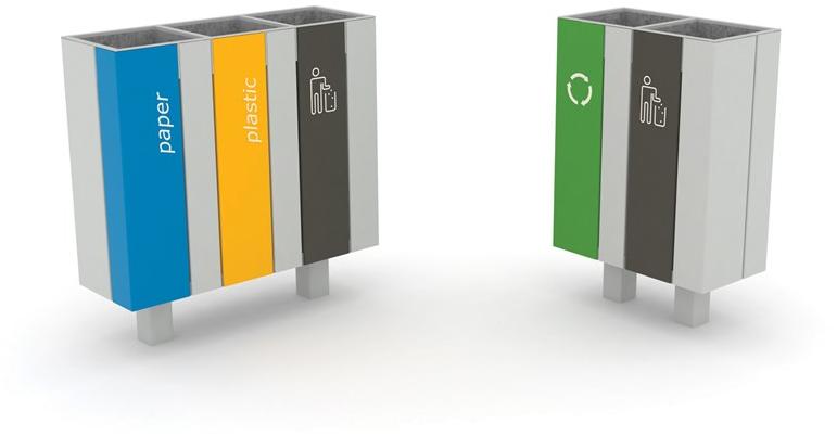 mmcité1 Контейнер для мусора из стали для раздельного сбора мусора  Nnk370/nnk380  - Вид №1