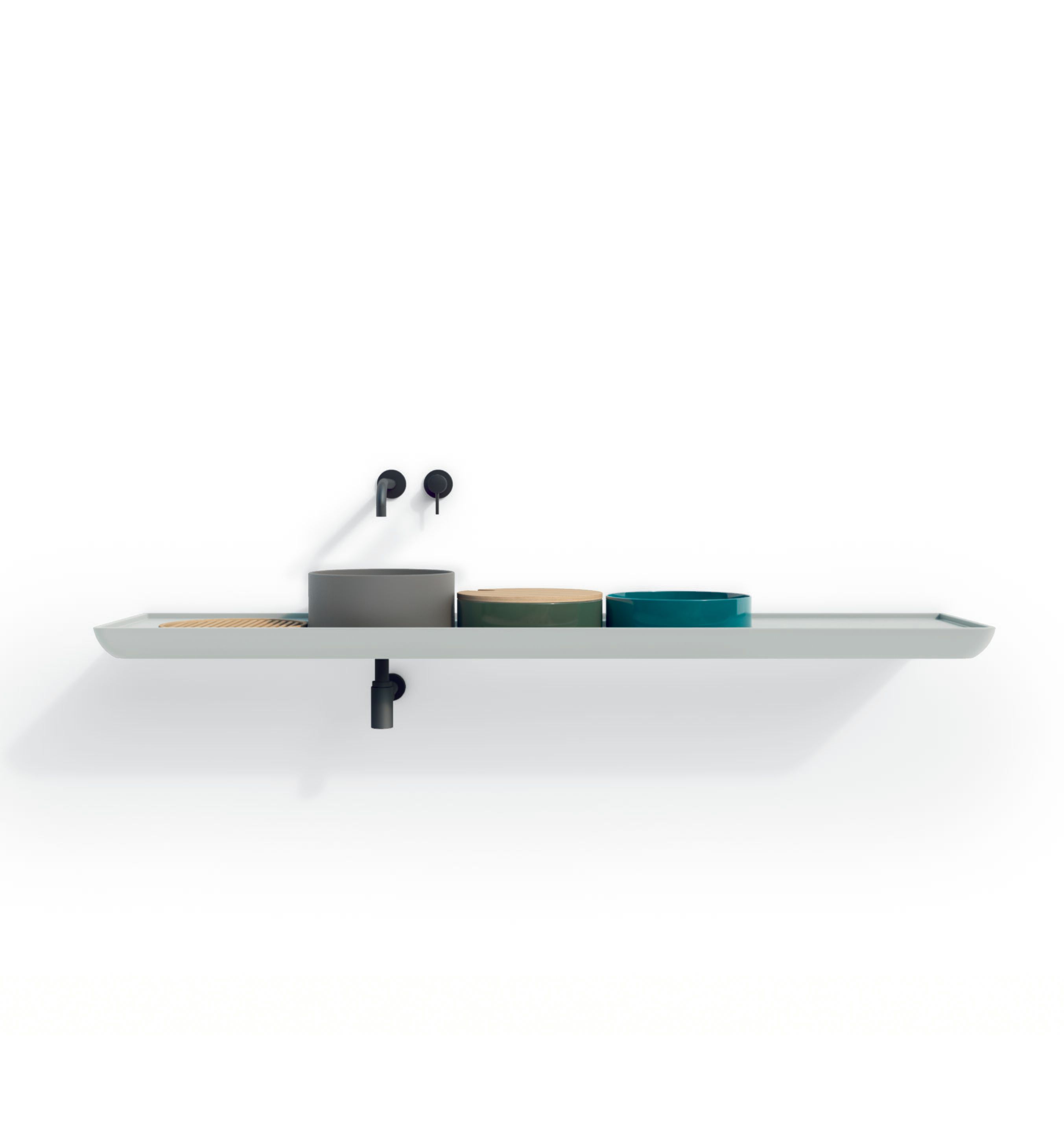 Керамическая подвесная круглая раковина с столешницей Nic Mediterraneo ARCH-00005780 - Вид №9