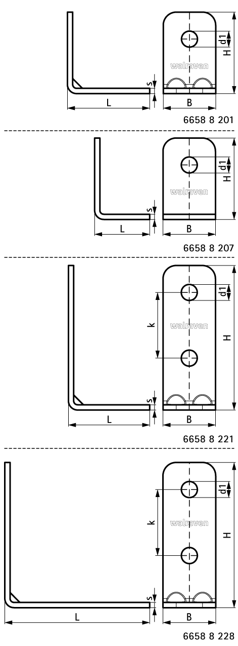 66588228 Монтажные профиля BIS уголок 90° (BUP1000) WALRAVEN  - Вид №1