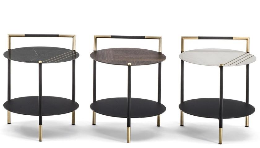 Frigerio Salotti Круглый высокий столик с журнальной полкой Kevin sun-id-1402105 - Вид №1