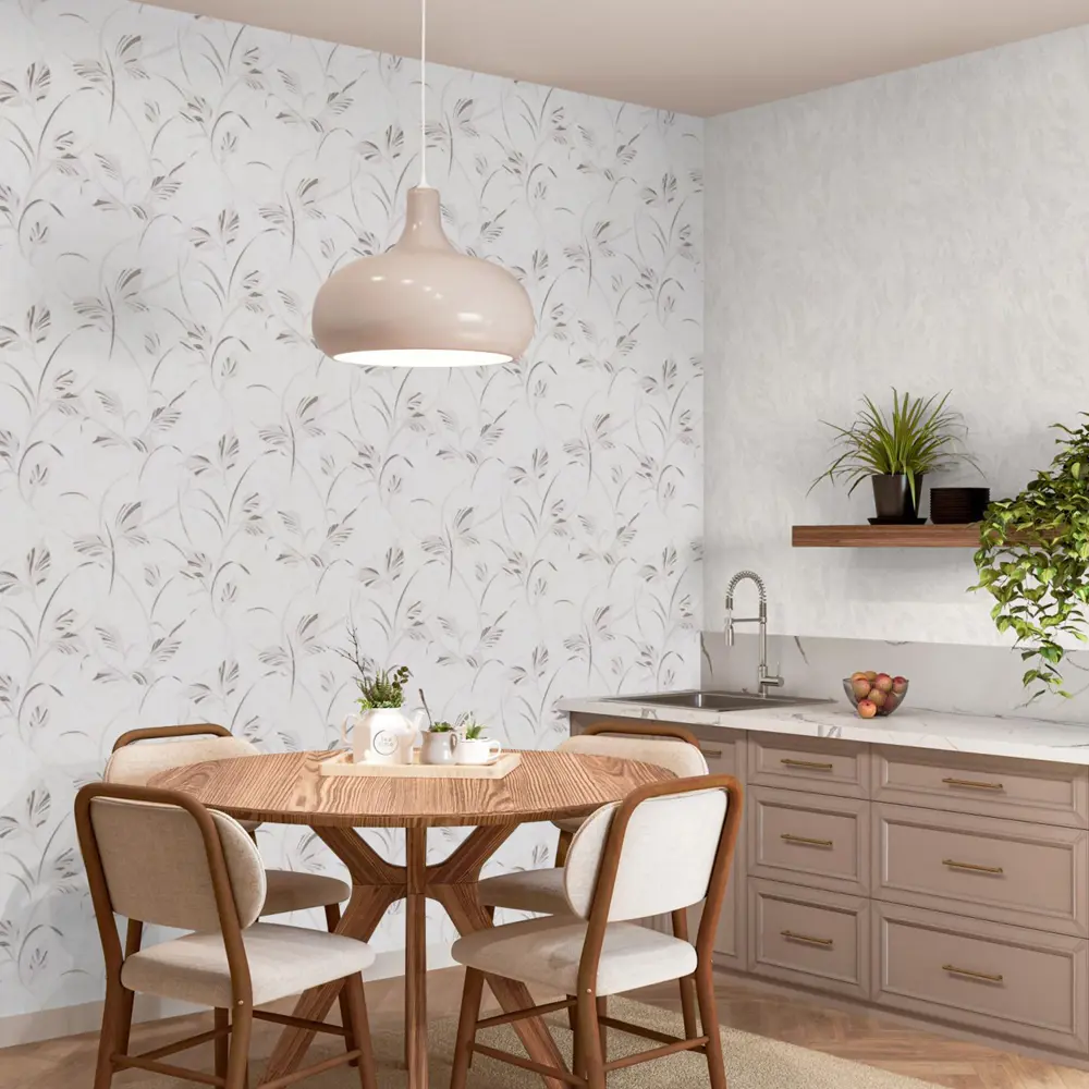 Обои флизелиновые PALITRA HOME Pro-Fleur с растительным орнаментом в скандинавском стиле 89391372 STLM-1571741 - Вид №5