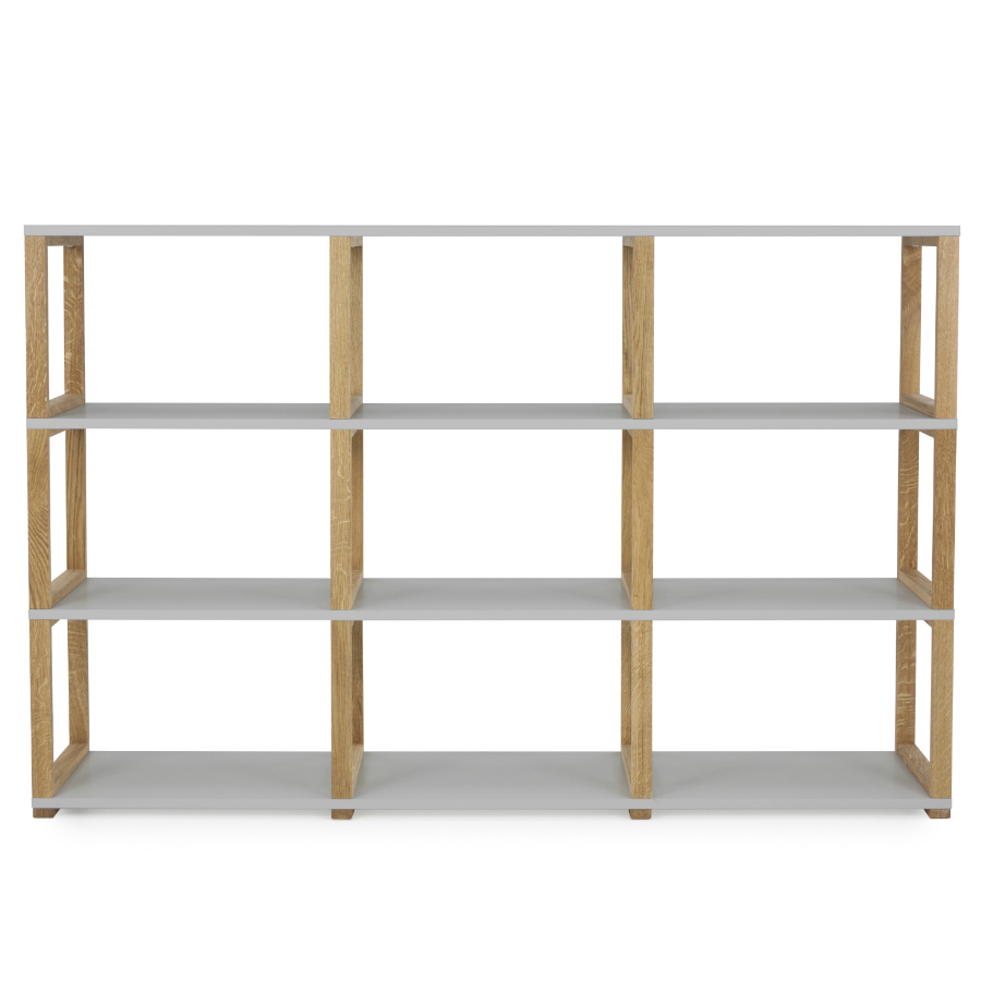 Стеллаж Tenzo Art, 118x178x36 см, дуб, серый 2333012 - Вид №3