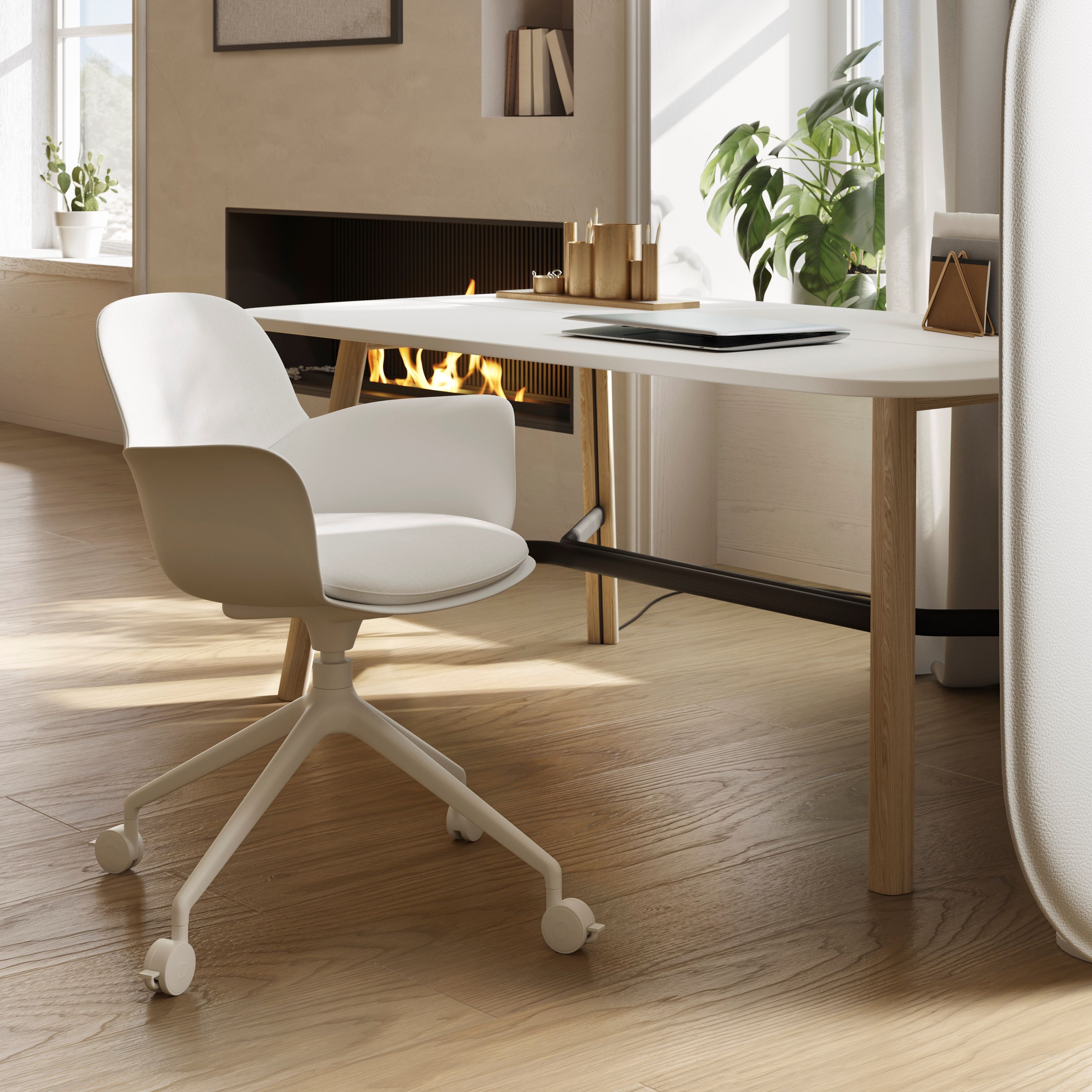 Поворотный стул с мягким сиденьем Natuzzi Italia Poly ARCH-00001631 - Вид №2