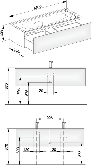 31361570100 Тумба под умывальник KEUCO Edition 11 - Вид №2