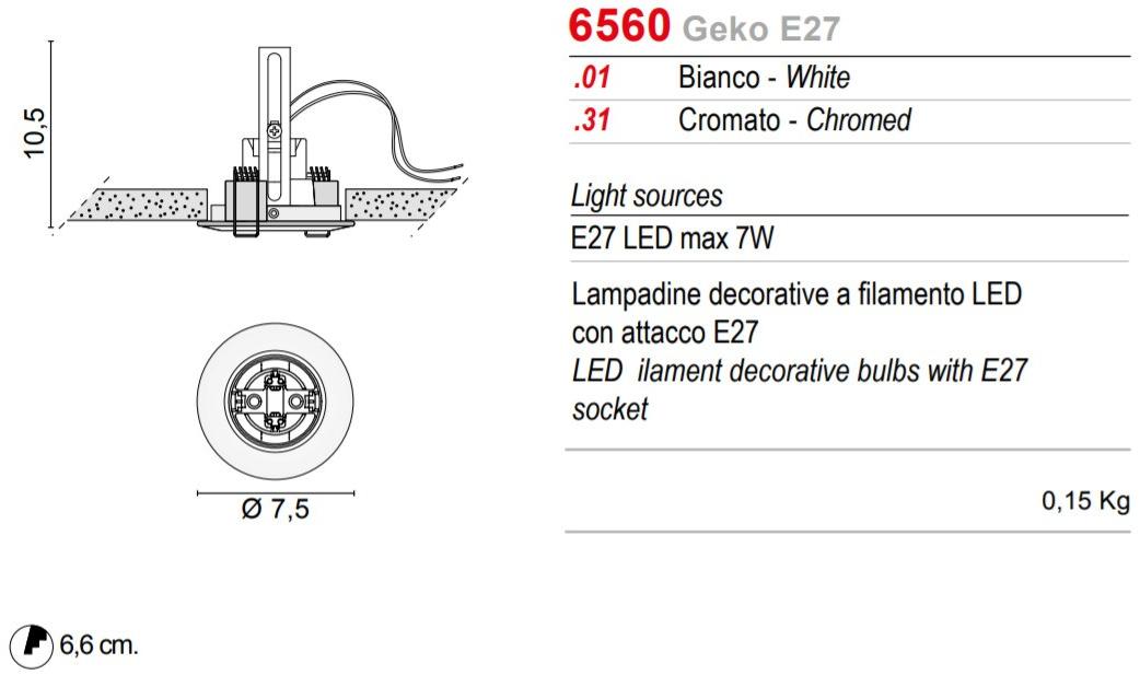 EGOLUCE Полувстраиваемый потолочный светодиодный светильник из алюминия Edison 6560 - Вид №8